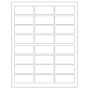 2.5" x 1.125" White Vinyl Drum Rectangular Sheet Labels