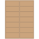 4" x 1.4375" Brown Kraft Rectangular Sheet Labels