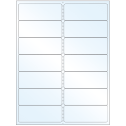 4" x 1.4375" Crystal Clear Rectangular Sheet Labels