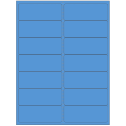 4" x 1.4375" Fluorescent Blue Rectangular Sheet Labels