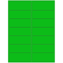 4" x 1.4375" Fluorescent Green Rectangular Sheet Labels