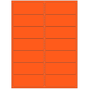 4" x 1.4375" Fluorescent Red Rectangular Sheet Labels
