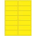 4" x 1.4375" Fluorescent Yellow Rectangular Sheet Labels