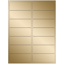 4" x 1.4375" Gold Foil Rectangular Sheet Labels