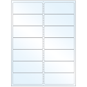 4" x 1.4375" White Mid Gloss Rectangular Sheet Labels