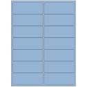 4" x 1.4375" Pastel Blue Rectangular Sheet Labels