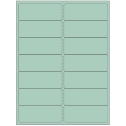 4" x 1.4375" Pastel Green Rectangular Sheet Labels