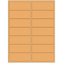 4" x 1.4375" Pastel Orange Rectangular Sheet Labels