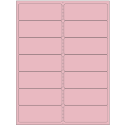 4" x 1.4375" Pastel Pink Rectangular Sheet Labels