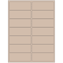 4" x 1.4375" Pastel Tan Rectangular Sheet Labels