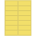 4" x 1.4375" Pastel Yellow Rectangular Sheet Labels