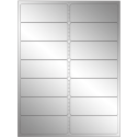 4" x 1.4375" Silver Foil Rectangular Sheet Labels