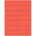 4" x 1.4375" Red Rectangular Sheet Labels