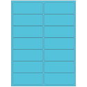 4" x 1.4375" Turquoise Rectangular Sheet Labels