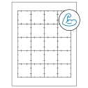 1.75" x 1.75" White Square Sheet Labels - Ultra Aggressive Adhesive
