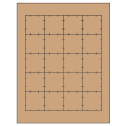 1.75" x 1.75" Brown Kraft Square Sheet Labels