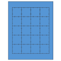 1.75" x 1.75" Fluorescent Blue Square Sheet Labels