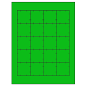 1.75" x 1.75" Fluorescent Green Square Sheet Labels