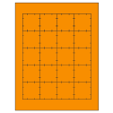 1.75" x 1.75" Fluorescent Orange Square Sheet Labels