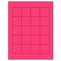 1.75" x 1.75" Fluorescent Pink Square Sheet Labels