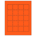 1.75" x 1.75" Fluorescent Red Square Sheet Labels
