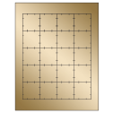 1.75" x 1.75" Gold Foil Square Sheet Labels