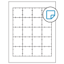 1.75" x 1.75" White Square Sheet Labels - Removable Adhesive