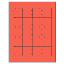 1.75" x 1.75" Red Square Sheet Labels