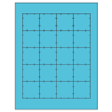 1.75" x 1.75" Turquoise Square Sheet Labels
