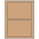 7" x 4.875" Brown Kraft Rectangular Sheet Labels