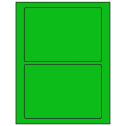 7" x 4.875" Fluorescent Green Rectangular Sheet Labels