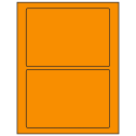 7" x 4.875" Fluorescent Orange Rectangular Sheet Labels