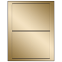 7" x 4.875" Gold Foil Rectangular Sheet Labels