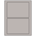 7" x 4.875" Gray Rectangular Sheet Labels