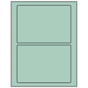 7" x 4.875" Pastel Green Rectangular Sheet Labels