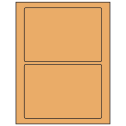 7" x 4.875" Pastel Orange Rectangular Sheet Labels