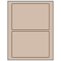 7" x 4.875" Pastel Tan Rectangular Sheet Labels