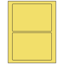 7" x 4.875" Pastel Yellow Rectangular Sheet Labels