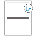 7" x 4.875" White Rectangular Sheet Labels - Removable Adhesive