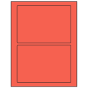 7" x 4.875" Red Rectangular Sheet Labels