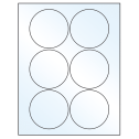 3.25" Crystal Clear Circular Sheet Labels