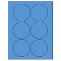 3.25" Fluorescent Blue Circular Sheet Labels