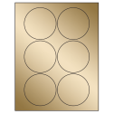 3.25" Gold Foil Circular Sheet Labels