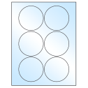 3.25" White Premium High Gloss Circular Sheet Labels