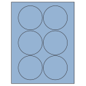 3.25" Pastel Blue Circular Sheet Labels