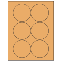 3.25" Pastel Orange Circular Sheet Labels