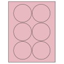 3.25" Pastel Pink Circular Sheet Labels