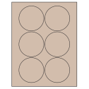 3.25" Pastel Tan Circular Sheet Labels