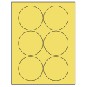 3.25" Pastel Yellow Circular Sheet Labels