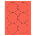 3.25" Red Circular Sheet Labels
